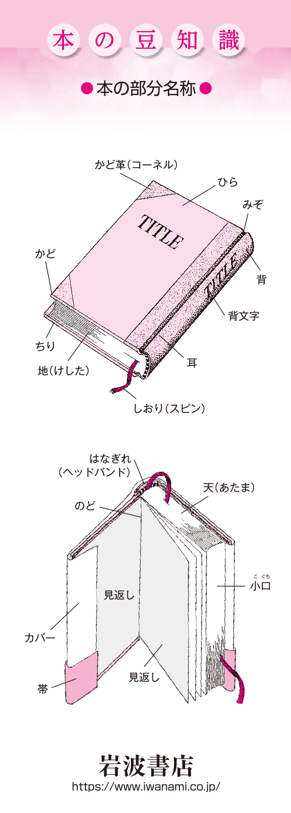 岩波文庫栞「本の豆知識　本の部分名称」