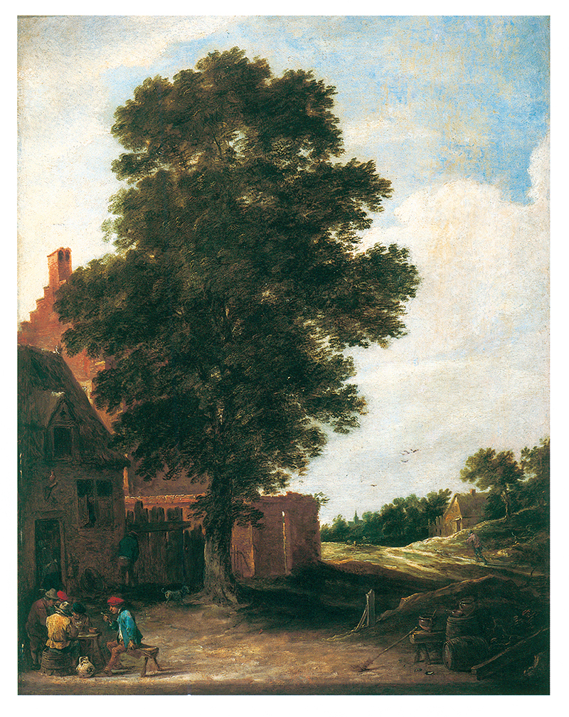 · ダフィット・テニールス（子）《シナノキの下の宿 Das Wirtshaus unter der Linde》 1645年頃