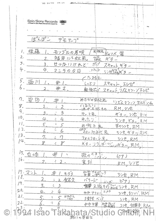 鈴木敏夫 × 田家秀樹　第6回　『平成狸合戦ぽんぽこ』、前代未聞の試み 03
